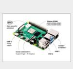 carte Raspberry Pi 4 modèle B, Original et officiel, RAM 1G 2G 4G 8G, processeur 4 cœurs 1.5Ghz – Image 7