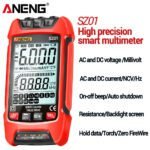Multimètre digital professionel testeur electrique numérique ANENG SZ01