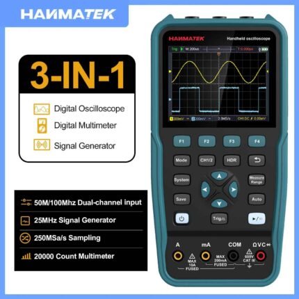 Hanmatek HO52  2-en-1 🎛️ Oscilloscope • Multimètre