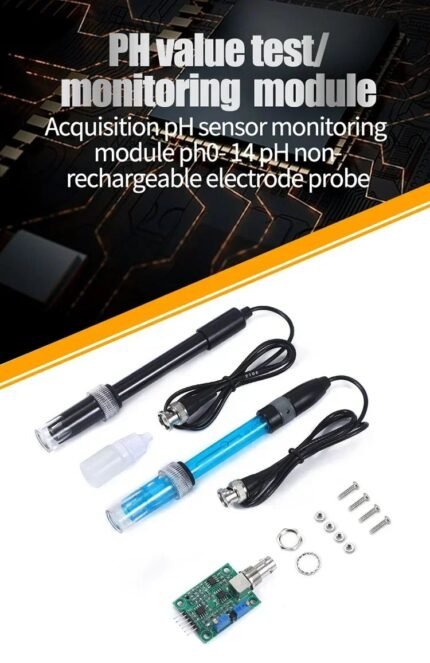 🧪 Capteur de SONDE pH Liquide PH 0–14 + Sonde BNC