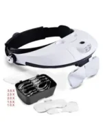 Loupe de lunettes grossissante avec lumière LED – Modèle MG81001-G Avec 5 pièces différentes – Image 4