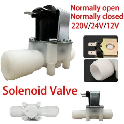 Électrovanne Filetée 💧 1/2" – 3/4" (AC 220V / DC 12V 24V)