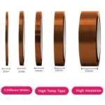 Ruban Kapton résistant à la chaleur pour soudage électronique, outil de réparation L 33M / D 5mm 10mm 20mm 30mm 50mm