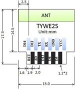Module Wi-Fi ESP-02S TYWE2S sans fil ESP8285, Compatible avec ESP8266 – Image 3