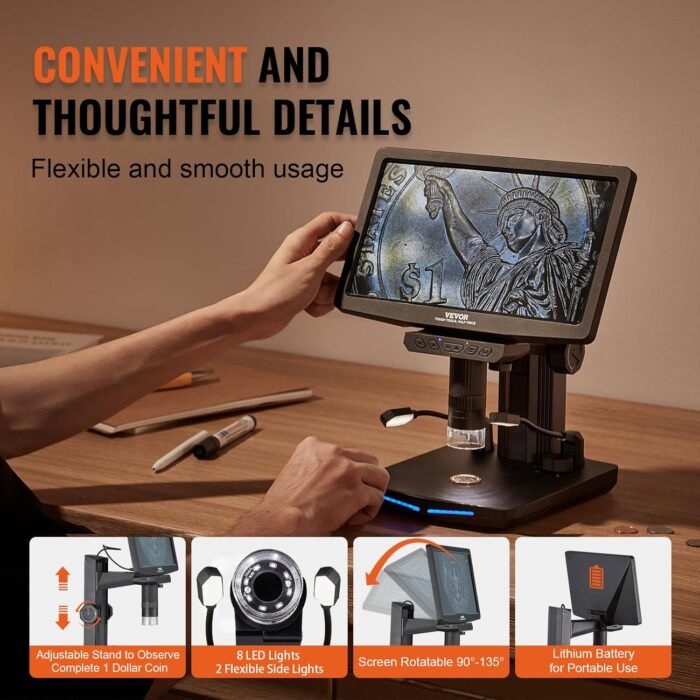 Microscope Numérique Écran IPS 10.1 pouces HDMI 1300X – Image 6