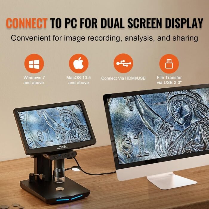 Microscope Numérique Écran IPS 10.1 pouces HDMI 1300X – Image 7
