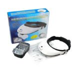 Loupe de lunettes grossissante avec lumière LED – Modèle MG81001-G Avec 5 pièces différentes