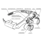 LOUPE Interchangeable avec Lampe 2 LED - Modèle 32521 avec 5 lentilles optiques – Image 4