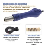 Station de soudure 3-en-1 KADA 9803D+ Air chaud + Fer à souder + Plaque chauffante intégrée – Image 6