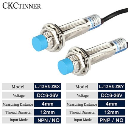 Capteurs de proximité inductifs LJ12A3-4 (NPN / PNP, NO / NC, DC 6-36V, Ø12mm, 4mm) Détection Métallique Sans Contact