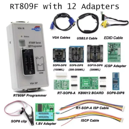 Programmeur RT809F d'origine + 12 adaptateurs