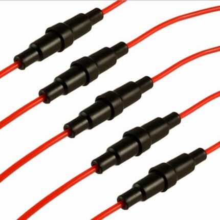Porte-fusible à vis avec câble – 5×20 mm / 6×30 mm – 250V – 22 AWG