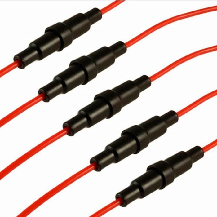 Porte-fusible à vis avec câble – 5×20 mm / 6×30 mm – 250V – 22 AWG – Image 1