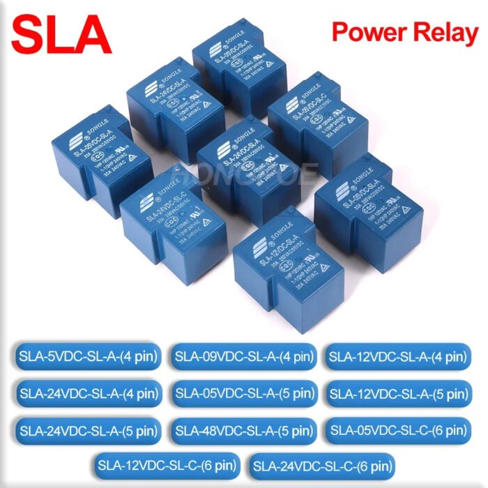 Relais de puissance 30A (5 PIN) (4 PIN) SLA-05/12/24VDC-SL-A – Image 6