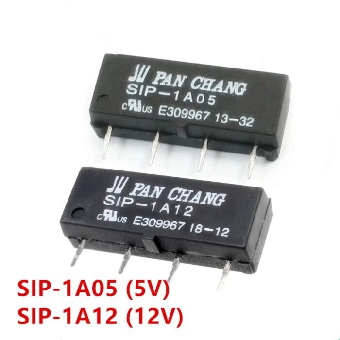 Relais miniature SIP-1A05 / SIP-1A12 / SS1A24 – 5V / 12V / 24V – 1A – 4 broches – Image 1