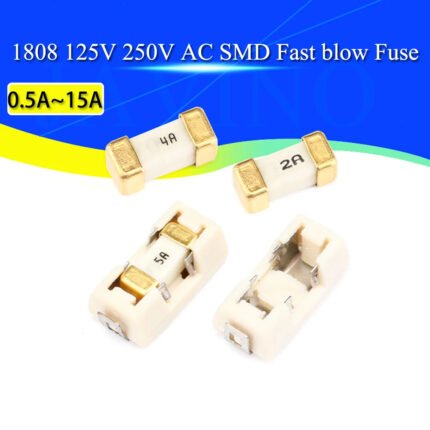 Fusible SMD à Fusion Rapide⚡1808 + Support – 125V (0451 Series)