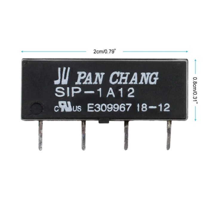 Relais miniature SIP-1A05 / SIP-1A12 / SS1A24 – 5V / 12V / 24V – 1A – 4 broches – Image 2