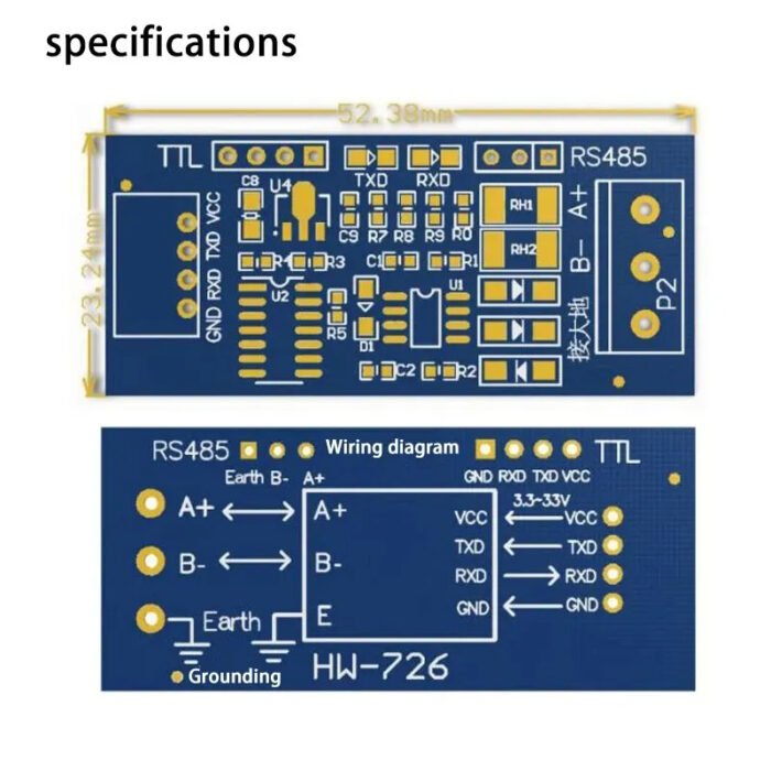 Convertisseur Wide Voltage TTL ↔ RS485 – Image 6