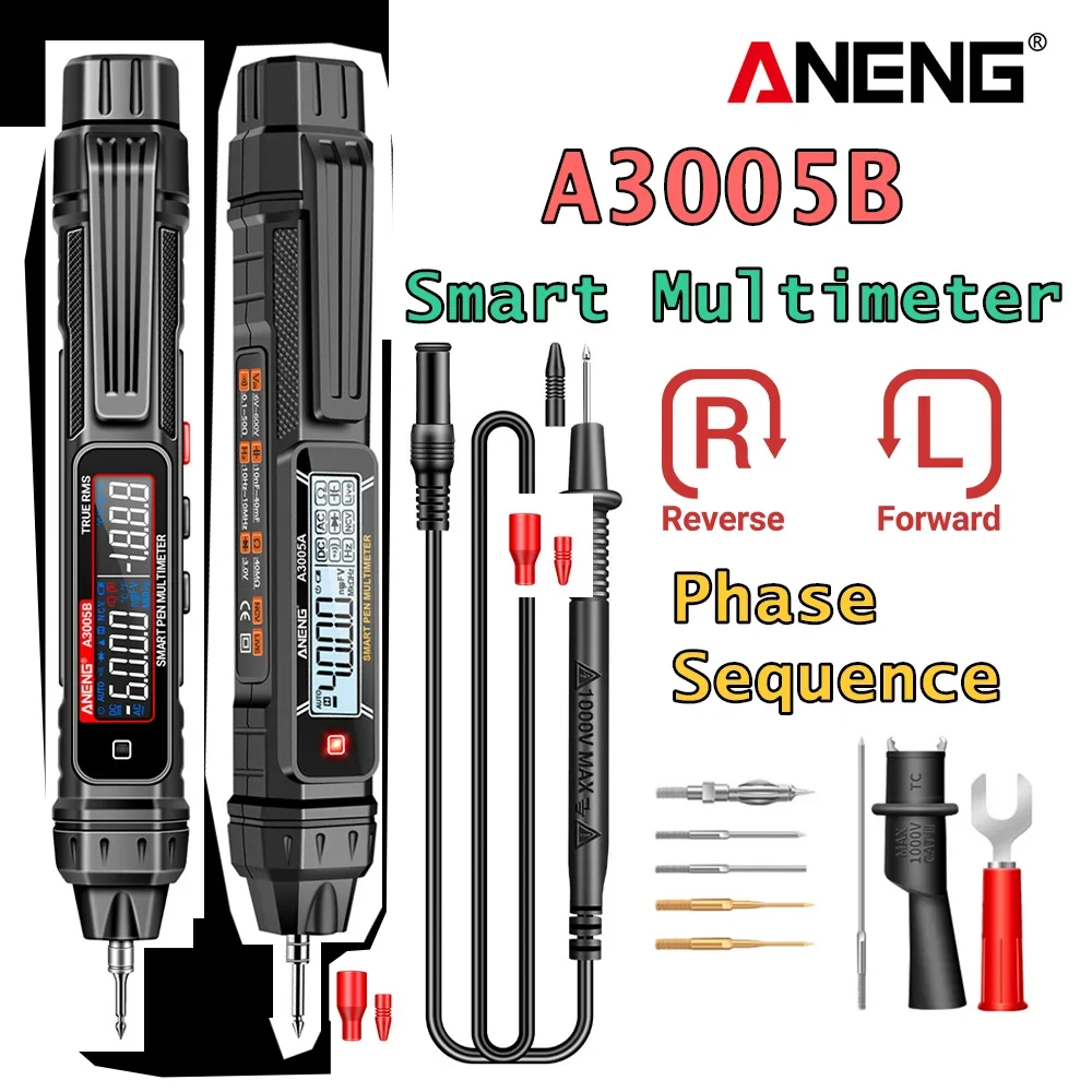 6 Mini Stylo Multimètre Numérique🔧 ANENG A3005A / A3005B – Compact, Précis et Intelligent – Image 1