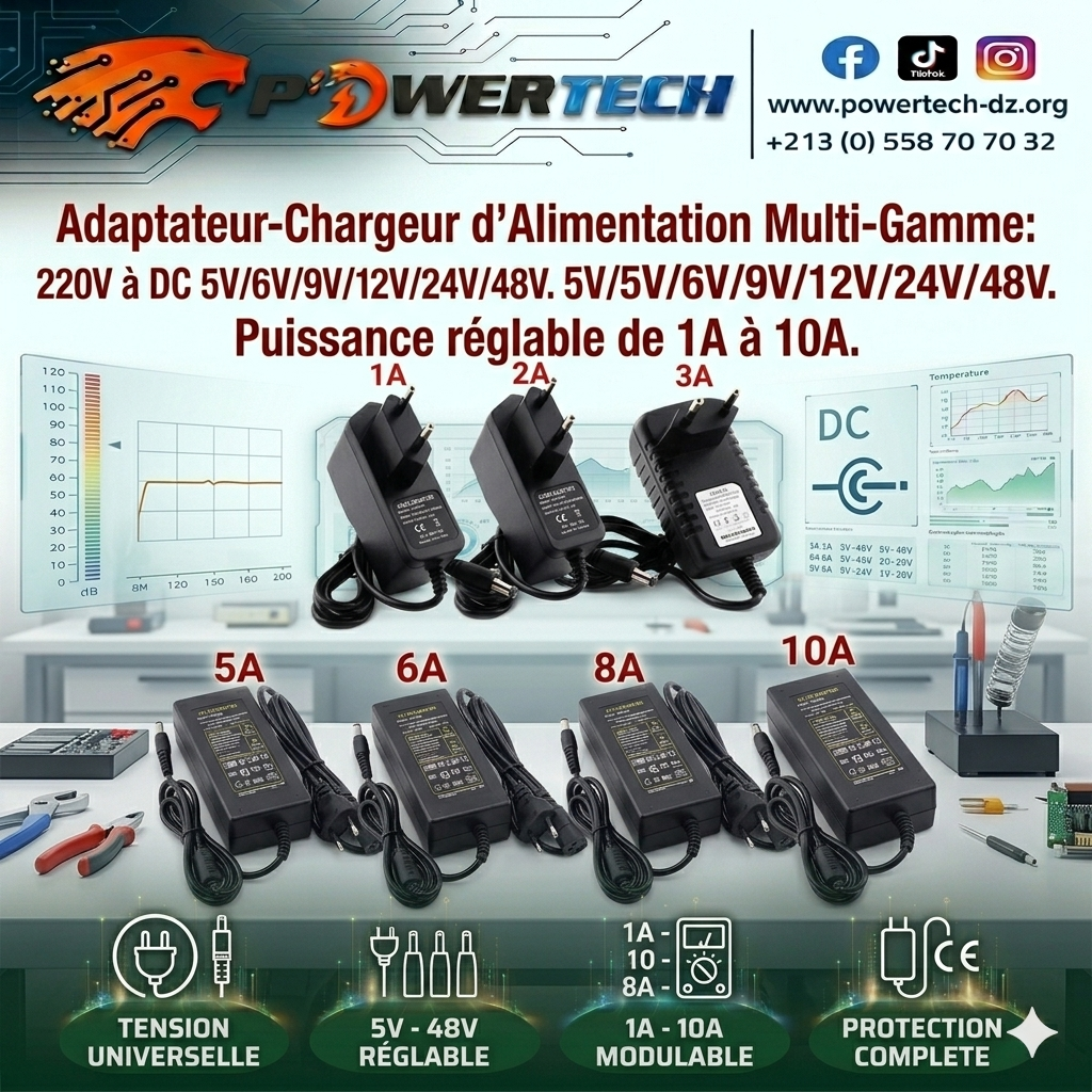 Gemini_Generated_Image_ms1by7ms1by7ms1b Adaptateur Chargeur d'alimentation 220V 2A 3A 5A 8A à DC5V 9V 12V 20V 24V 36V 48V – Image 1