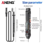 Mini Stylo Multimètre Numérique🔧  ANENG A3005A / A3005B – Compact, Précis et Intelligent – Image 2