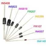 Diodes de Redressement 1N4148 1N4007 1N5819 1N5399 1N5408 1N5822 FR107 FR207