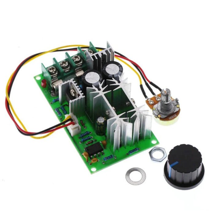 RÉGULATEUR VITESSE MOTEUR DC 10-60VDC 20A 1200W PWM – Image 1