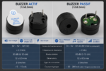 buzzers : modèle actif et modèle passif🔊 5V