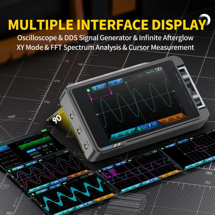 FNIRSI® DS215H – Oscilloscope numérique portable 2 en 1 avec générateur de signaux – Image 4