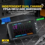 FNIRSI® DS215H – Oscilloscope numérique portable 2 en 1 avec générateur de signaux – Image 5