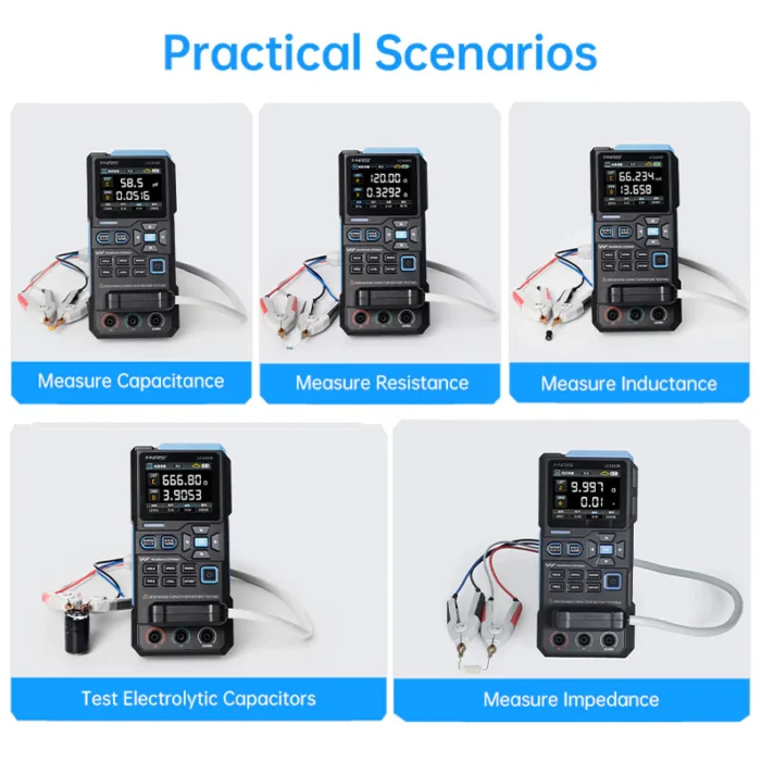 FNIRSI® LC1020E – Testeur LCR & ESR numérique portable haute précision à pont – Image 2