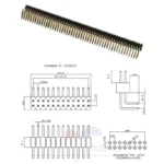 Connecteur PCB tête femelle / Male 2.54mm/Femelle 2.54mm – Image 3