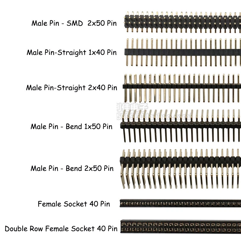s-l960 (13) Connecteur PCB tête femelle / Male 2.54mm/Femelle 2.54mm – Image 1