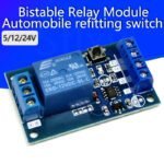Module Relais Bistable⚡ 5V / 12V / 24V – à Bouton Unique