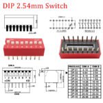 Interrupteur DIP 🔴 à Glissière (1 à 12 Bits – Rouge) – Image 4