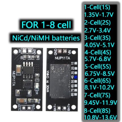 Module de chargeur 🔋 NIUP11TA ⚡ Pour batteries NiCd / NiMH – 1 à 8 cellules