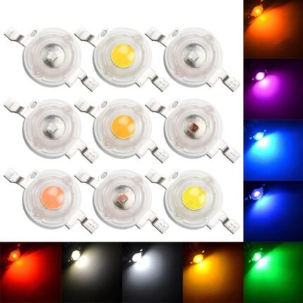 LED Haute Puissance 💡🔵🟢🔴 3W – 8mm
