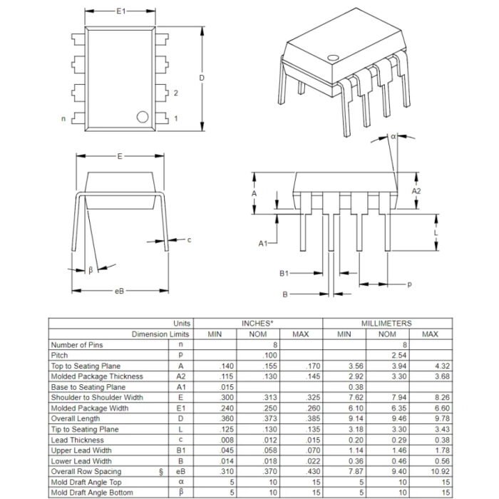 💾 EEPROM DIP – Famille 24Cxx (24C01 → 24C128) – Image 3