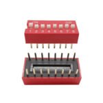 Interrupteur DIP 🔴 à Glissière (1 à 12 Bits – Rouge) – Image 2
