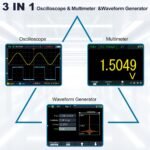 Oscilloscope + Multimètre + Générateur de Signaux – 3 en 1 HO102S Hanmatek – 100 MHz – Image 5