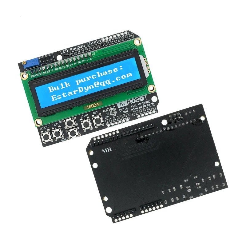 5 Écran LCD📟 16×2 + Clavier (Keypad Shield) pour Arduino – Image 1
