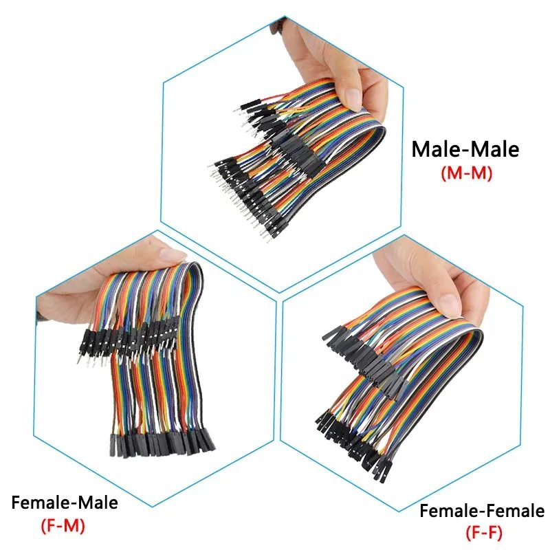 5 Kit de 40 Câbles 🔌 Dupont Jumper – 20 cm (M/M, M/F, F/F) – Image 1