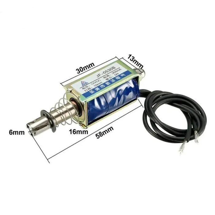 Électroaimant 🧲Solénoïde Linéaire JF-0530B (6V / 12V / 24V DC) – Image 6
