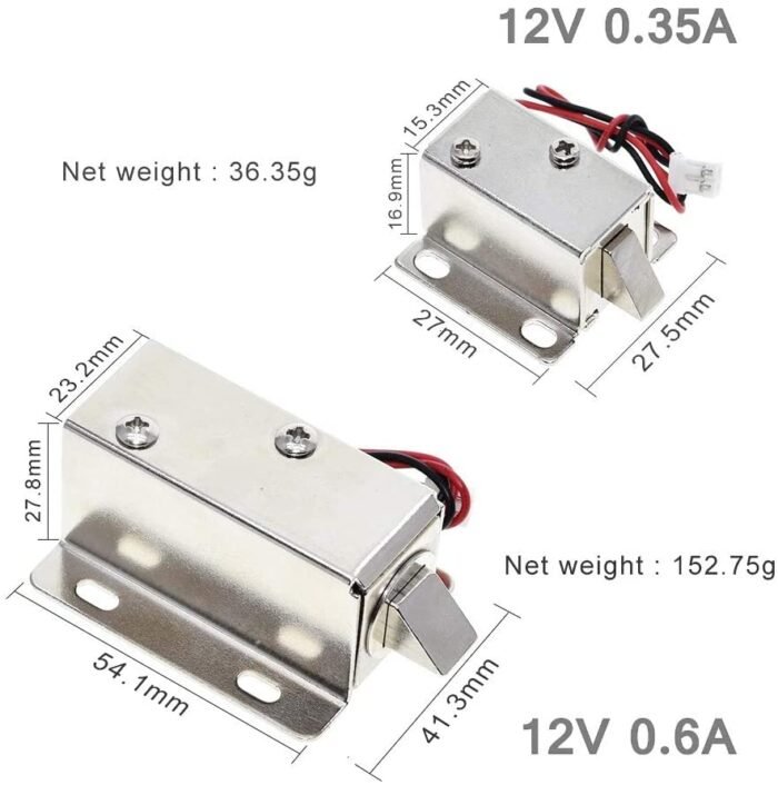 serrure électromagnétique dc12v 0.6a arduino – Image 3