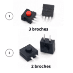 Bouton ON/OFF 🔘 12×12 mm – à broches