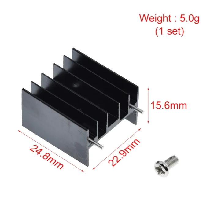 Radiateur en aluminium 25x24x16mm – Image 3