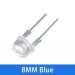 Lampe LED Super Brillante Transparent Chapeau de Paille, F8, 8mm, 0.5W – Image 7