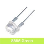 Lampe LED Super Brillante Transparent Chapeau de Paille, F8, 8mm, 0.5W – Image 8