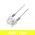 Lampe LED Super Brillante Transparent Chapeau de Paille, F8, 8mm, 0.5W – Image 9