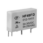 RELAIS ÉLECTROMÉCANIQUE ⚡️ HF49FD (5V / 12V / 24V DC – 4 broches – 5A)